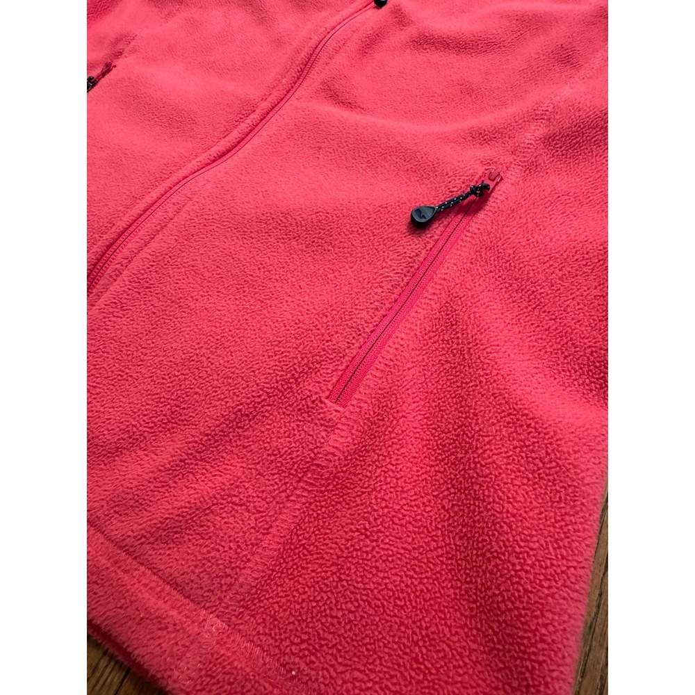 Vineyard Vines Women's Small Pink Fleece Vest Full Zip Whale Logo Pockets - Picture 6 of 7
